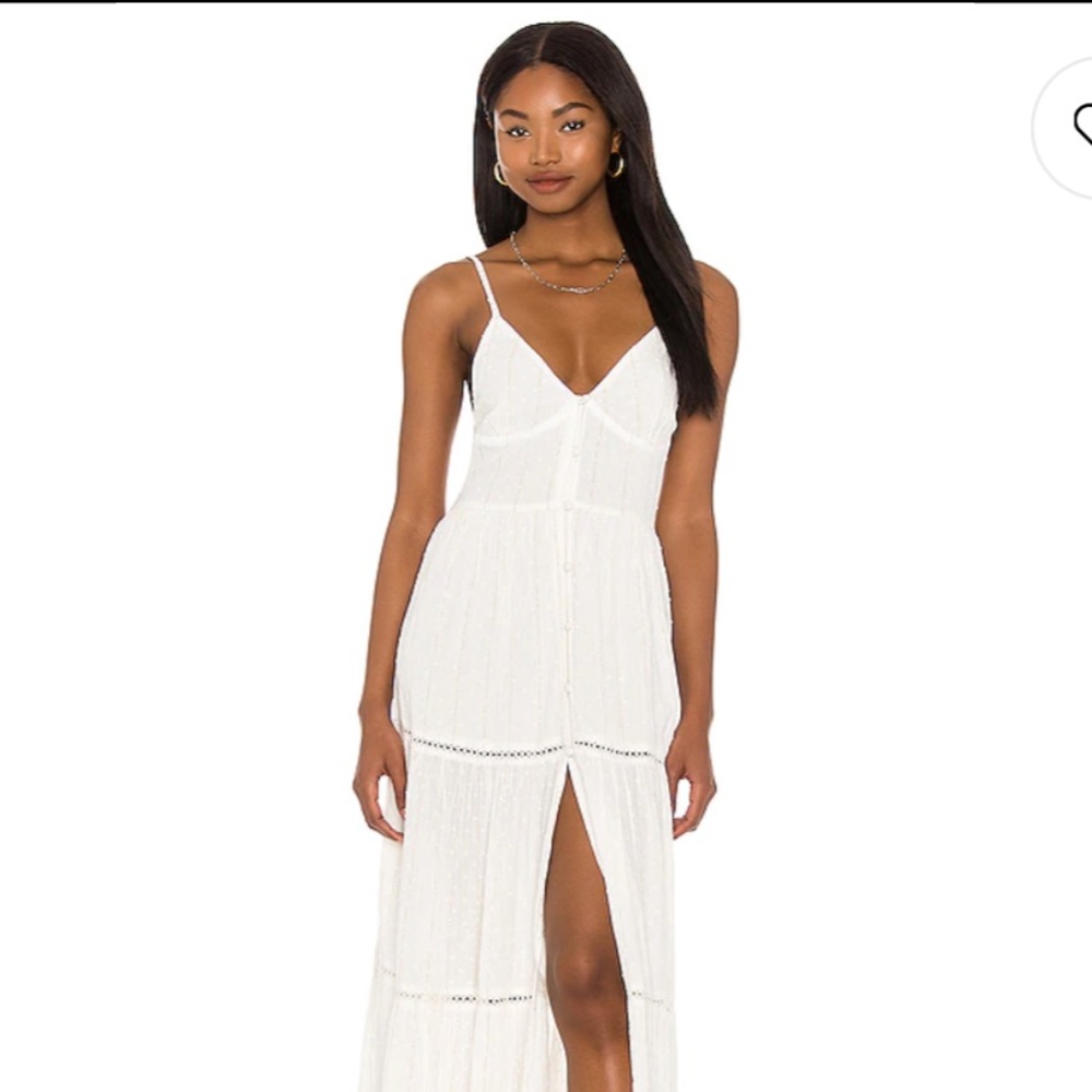 L*SPACE // MAXI WHITE BUTTON UP DRESS